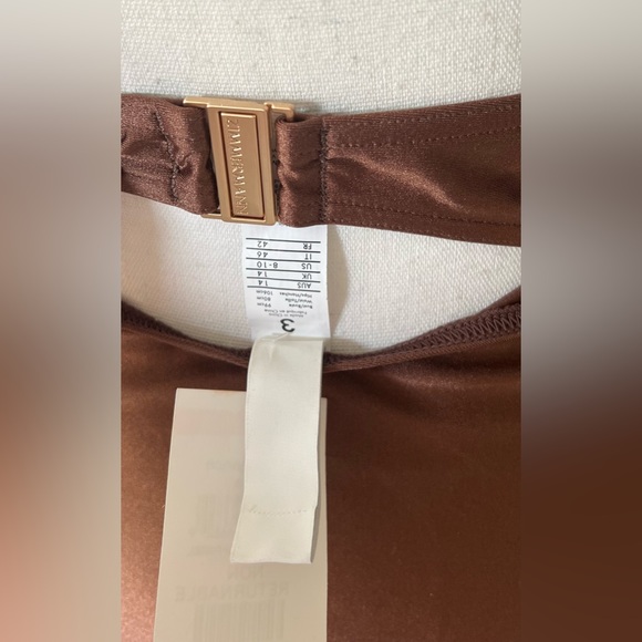 ZIMMERMAN Devi eyelet-embellished cutout underwired halterneck swimsuit 8/10 - Picture 9 of 12